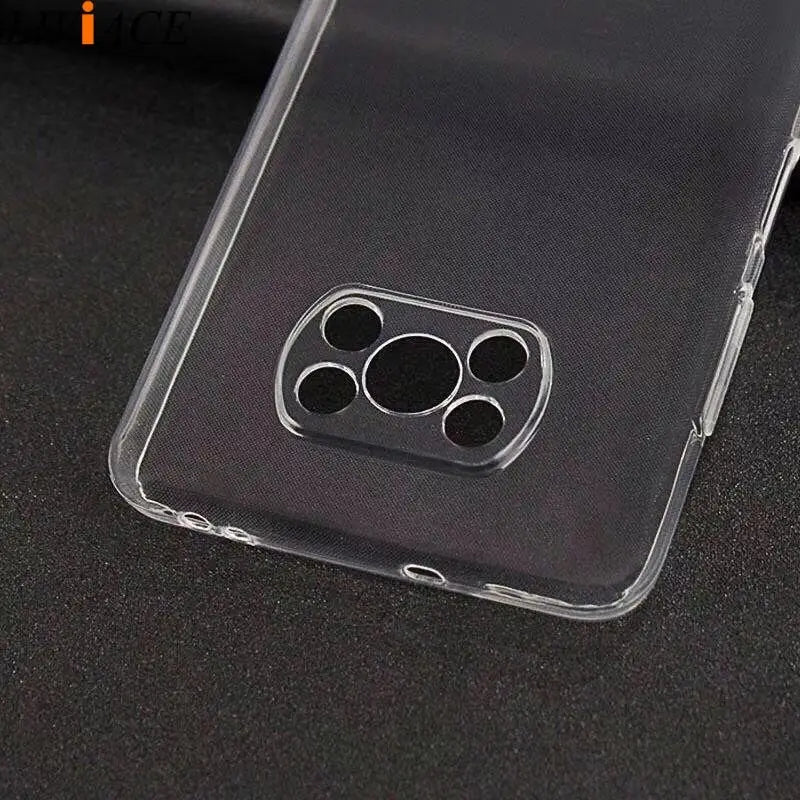 a clear case with two buttons on the back