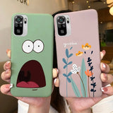 two people holding up their phone cases with cartoon faces