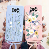 two cases with flowers on them
