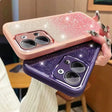 purple and pink glitter case with two eyes for iphone 11