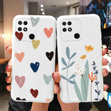 two cases with hearts and flowers on them