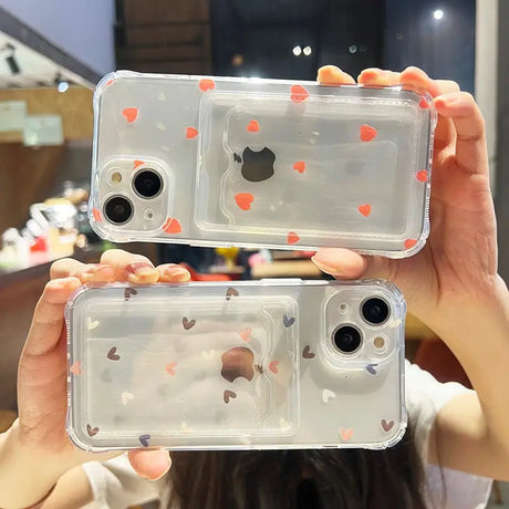 two cases with hearts on them