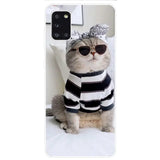 a cat wearing sunglasses and a sweater phone case