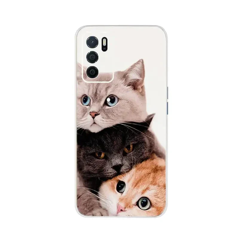 two cats on a white background phone case