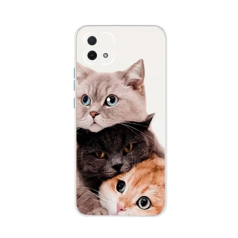 two cats on white phone case