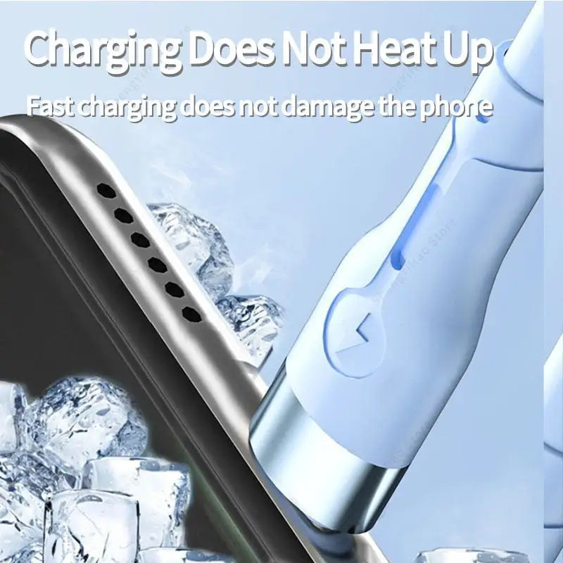 a cell phone with ice on the screen
