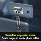 a cell phone holder with a metal handle