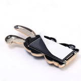 a black and gold cell phone holder