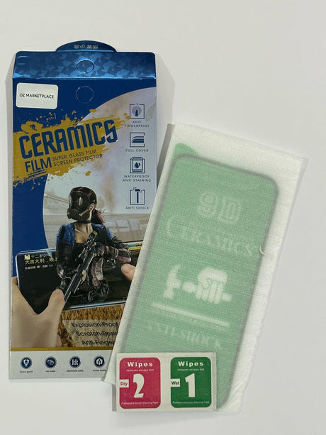 Ceramics film screen protector with wipes.