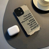 a phone case with the words, ` `’’ and `’’’’