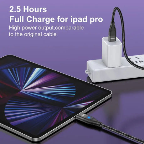 the charger is connected to a tablet