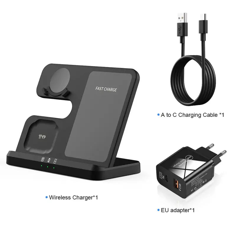 anker wireless charging station with usb and usb cable