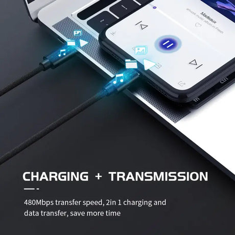 a charging device with a charging cable attached to it