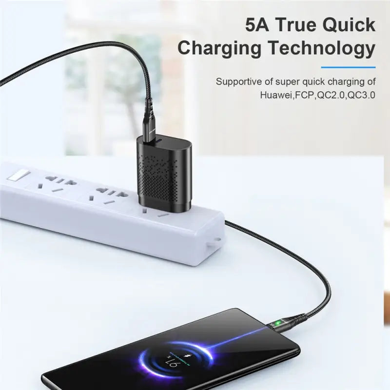 a charging device with a charging cable attached to it