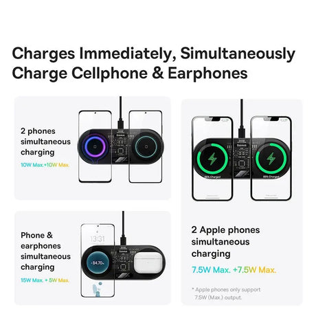 the charging cable is connected to the charging board