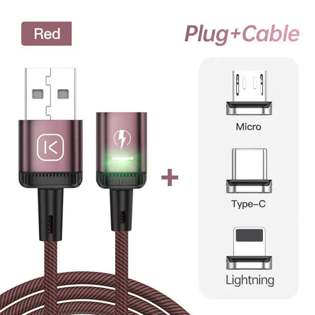 a close up of a usb cable connected to a red and black cable