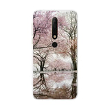 cherry blossoms in the park phone case