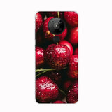 red chers with water drops motorola motoo phone case