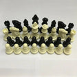 a chess set with a white and black chess