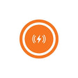 a circle with a lightning bolt in it