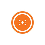 a circle with a lightning bolt in it