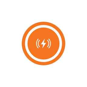 a circle with a lightning bolt in it