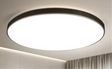 Circular LED ceiling light fixture with a slim profile.