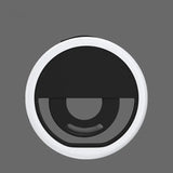 a circular light with a white ring on the top