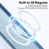 Circular magnetic charging device with 38 built-in magnets for wireless charging.