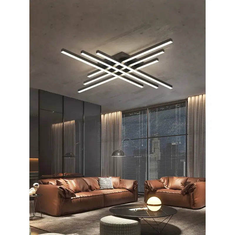 a modern ceiling light with three lights