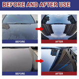 a car with the before and after cleaning