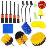 a set of cleaning brushes and cleaning cloths with cleaning cloth