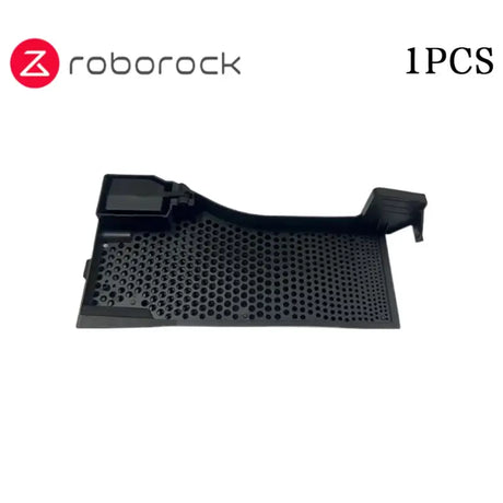 a black plastic tray with holes and holes