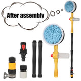 a set of cleaning tools and cleaning supplies