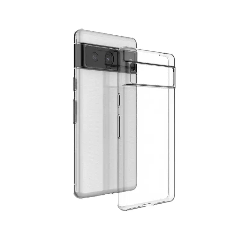 the back of a clear case with a camera attached