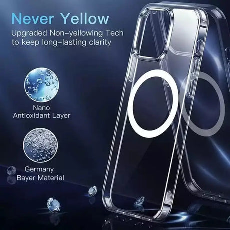 the back of a clear case with a circular design