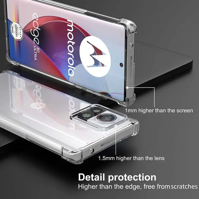 the back of a clear case with the text,’clear ’