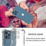 someone holding a phone with a clear case on it