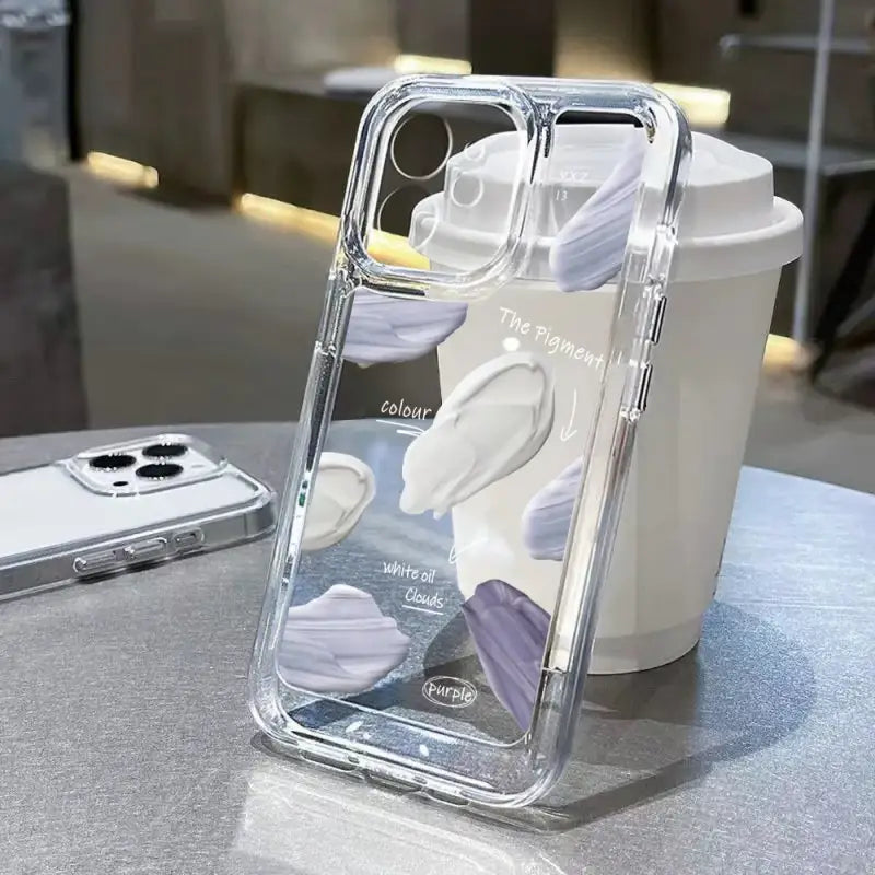 a clear case with a phone in it