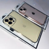 the iphone case is made from clear plastic