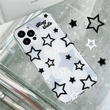 a clear case with stars on it