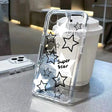 A clear case with stars on it