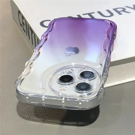 A clear case with two lenses on it