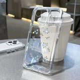 Clear flower phone case