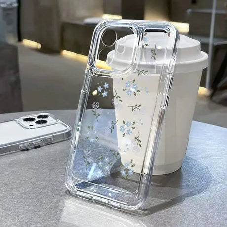 Clear flower phone case