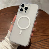 Clear iPhone case with MagSafe.