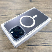 Clear iPhone case with MagSafe.