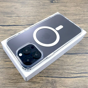 Clear iPhone case with MagSafe.
