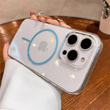 Luxury Transparent MagSafe Lens Protect Case For iPhone 16 15 14 12 13 Plus Pro Max
