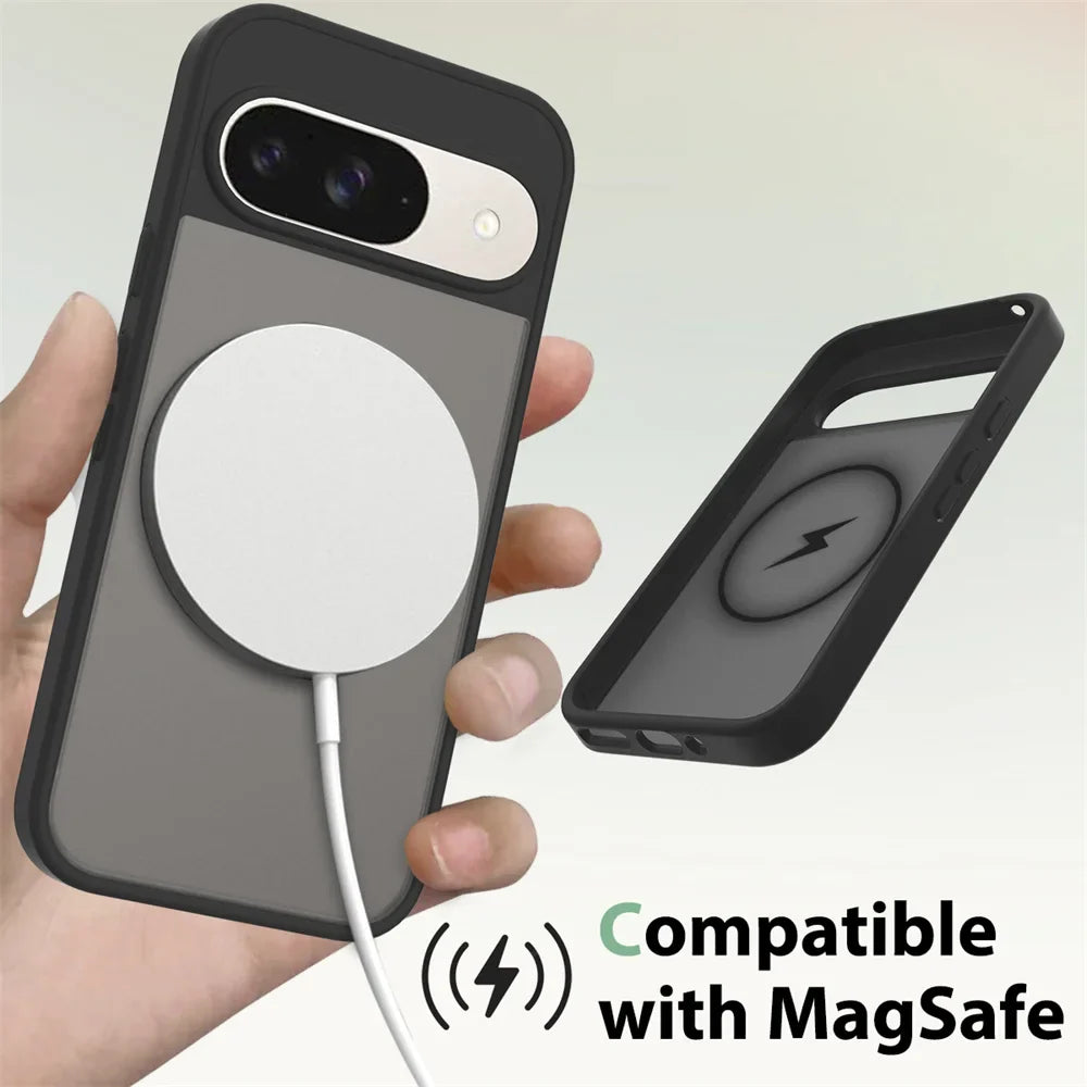 A clear phone case with MagSafe compatibility.